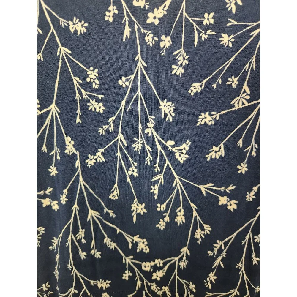 41 Hawthorn Women's Sz. 2X Blue Floral Short Sleeve Dress NWT
